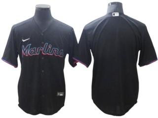 Miami Marlins Blank Black Alternate Cool Base Jersey