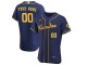 Custom Milwaukee Brewers Flex Base Jersey - Cream/White/Gray/Navy 