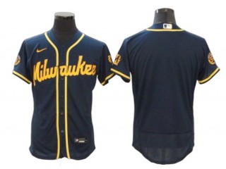 Milwaukee Brewers Blank Navy Alternate Flex Base Jersey