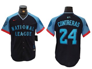 National League #24 William Contreras 2024 MLB All-Star Game Limited Jersey - Navy