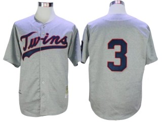 Minnesota Twins #3 Harmon Killebrew Gray 1969 Throwback Jersey