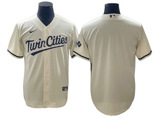 Minnesota Twins Blank Cream Alternate Jersey