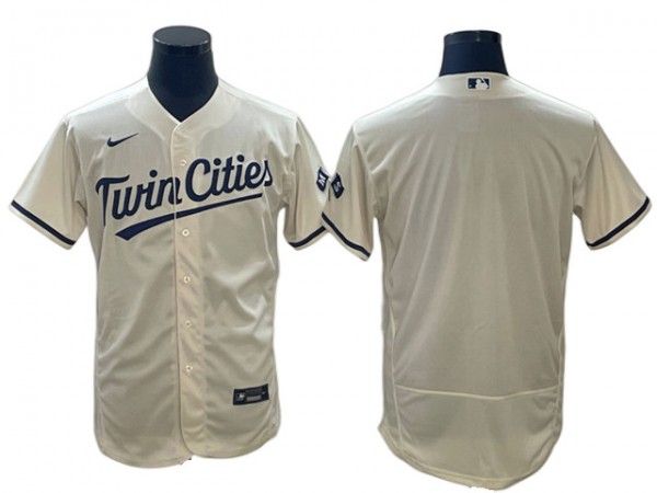 Minnesota Twins Blank Cream Alternate Flex Base Jersey