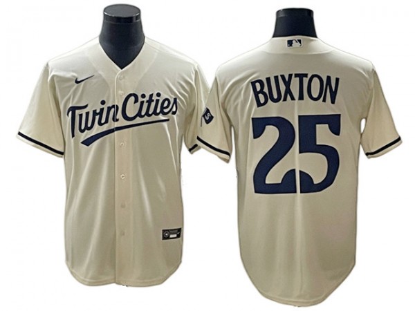 Minnesota Twins #25 Byron Buxton Cream Alternate Jersey