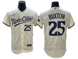 Minnesota Twins #25 Byron Buxton Cream Alternate Flex Base Jersey