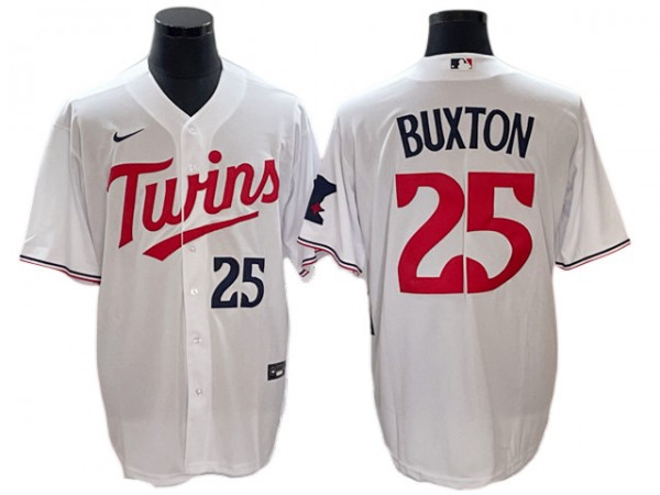 Minnesota Twins #25 Byron Buxton White Home Limited Jersey