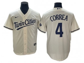 Minnesota Twins #4 Carlos Correa Cream Alternate Jersey