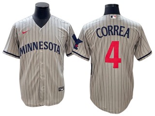 Minnesota Twins #4 Carlos Correa Gray Road Jersey