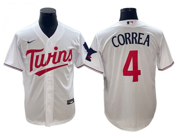 Minnesota Twins #4 Carlos Correa White Home Jersey