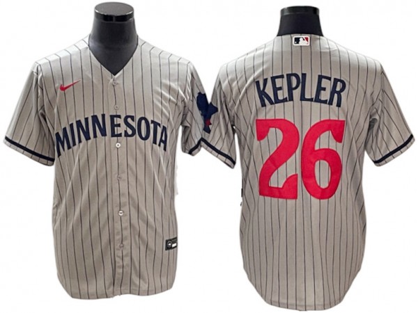 Minnesota Twins #26 Max Kepler Gray Road Jersey