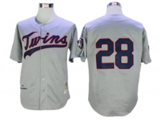 Minnesota Twins #28 Bert Blyleven Grey 1969 Throwback Jersey