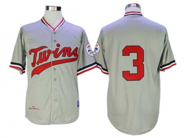 Minnesota Twins #3 Harmon Killebrew Gray 1972 Throwback Jersey