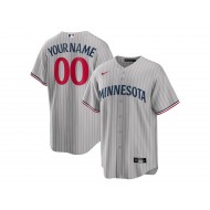 Custom Minnesota Twins Cool Base Jersey - White/Cream/Gray/Light Blue/Navy