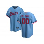 Custom Minnesota Twins Cool Base Jersey - White & Cream & Gray & Light Blue & Navy