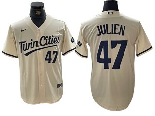 Minnesota Twins #47 Edouard Julien Cream Alternate Limited Jersey