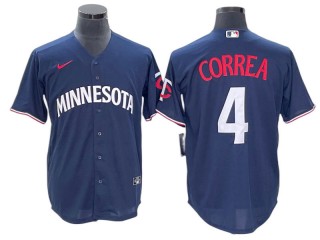 Minnesota Twins #4 Carlos Correa Navy Alternate Jersey