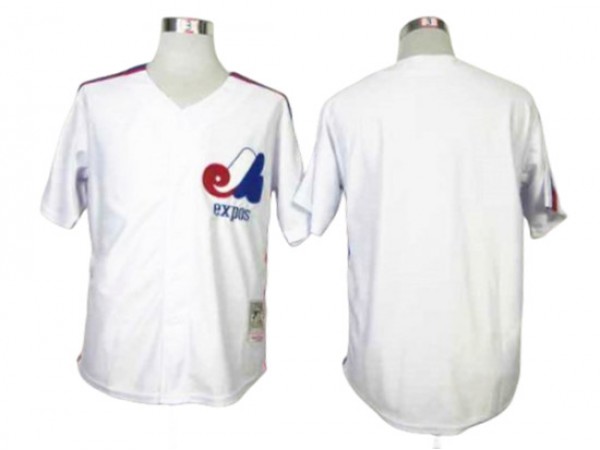 Montreal Expos Blank White Throwback Jersey