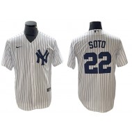 New York Yankees #22 Juan Soto Home Player Name Jersey - White