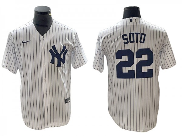 New York Yankees #22 Juan Soto Home Player Name Jersey - White