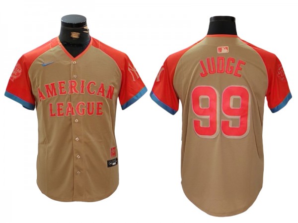 American League #99 Aaron Judge 2024 MLB All-Star Game Limited Jersey - Cream