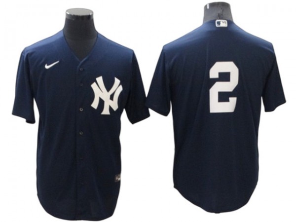 New York Yankees #2 Derek Jeter Alternate Jersey - Navy