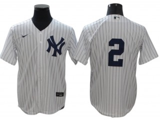 New York Yankees #2 Derek Jeter Home Limit Jersey - White