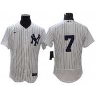 New York Yankees #7 Mickey Mantle Home Authentic Player Jersey - White