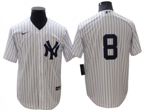 New York Yankees #8 Yogi Berra Home Limit Jersey - White