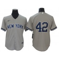 New York Yankees #42 Mariano Rivera Gray Road Limit Jersey