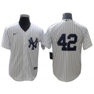 New York Yankees #42 Mariano Rivera White Home Limit Jersey