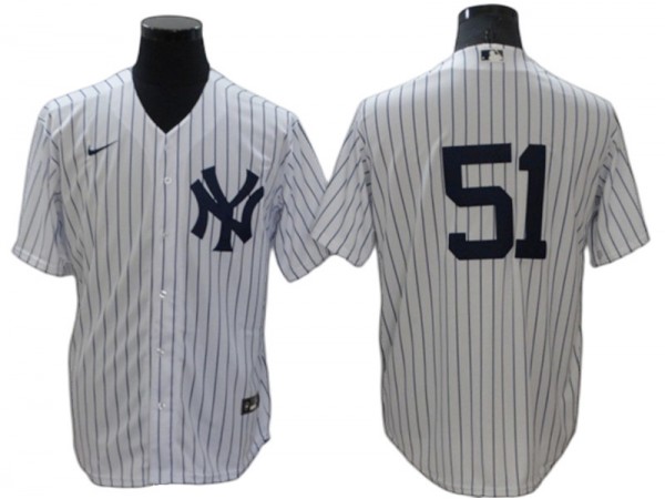 New York Yankees #51 Home Limit Jersey - White