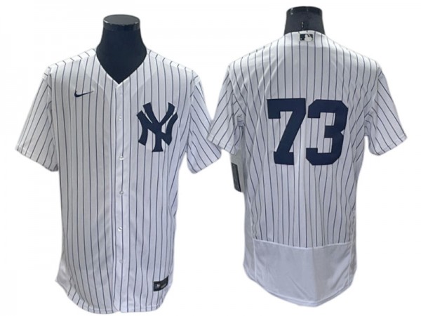 New York Yankees #73 Home Authentic Player Jersey - White