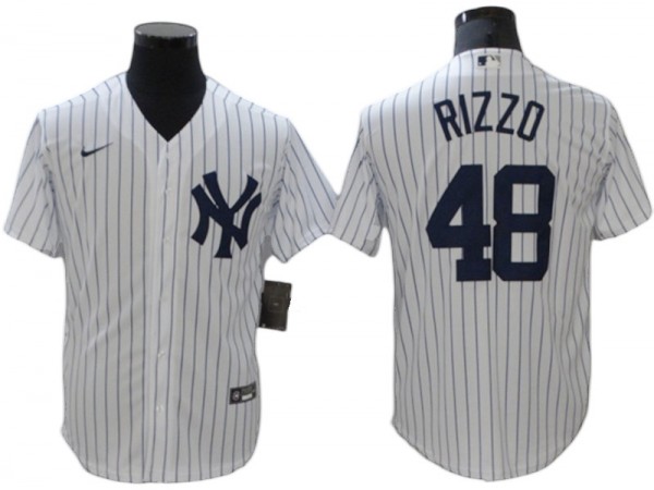 New York Yankees #48 Anthony Rizzo Home Player Name Jersey - White