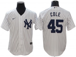 New York Yankees #45 Gerrit Cole Home Player Name Jersey - White