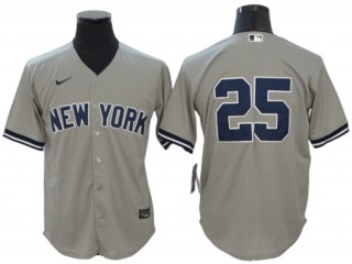 New York Yankees #25 Gleyber Torres Road Limited Jersey - Gray