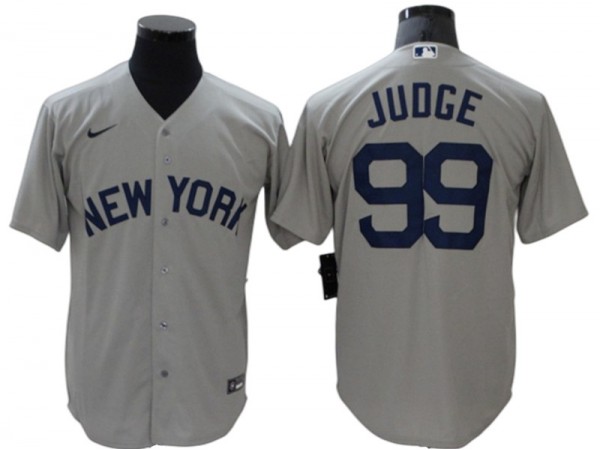 New York Yankees #99 Aaron Judge Away Player Name Jersey - Gray