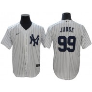 New York Yankees #99 Aaron Judge Home Player Name Jersey - White