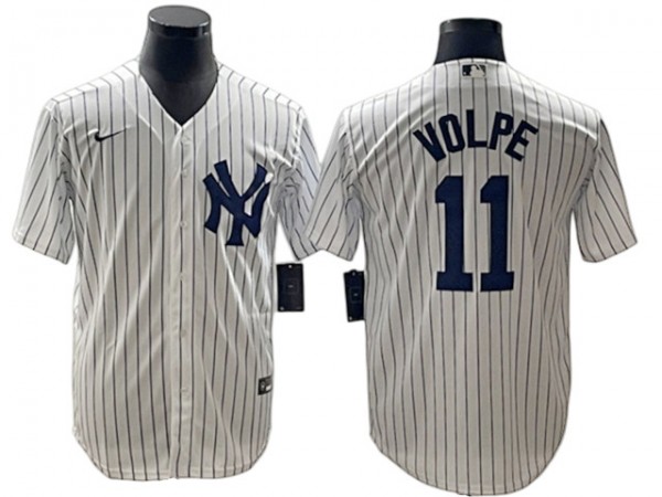 New York Yankees #11 Anthony Volpe Home Player Name Jersey - White