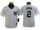 Youth New York Yankees #2 Derek Jeter Player Name Jersey - White/Navy/Gray