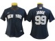 Women New York Yankees #99 Aaron Judge Player Name Jersey - White/Gray/Navy