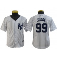 Youth New York Yankees #99 Aaron Judge Player Name Jersey - White/Gray/Navy