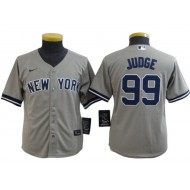 Youth New York Yankees #99 Aaron Judge Player Name Jersey - White/Gray/Navy