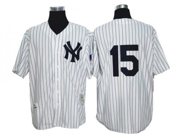 New York Yankees #15 Thurman Munson White Throwback Jersey