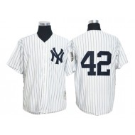 New York Yankees #42 Mariano Rivera White 1995 Throwback Jersey