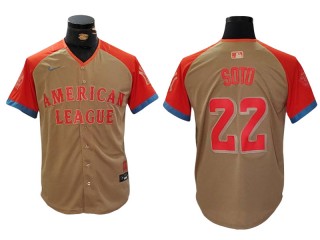 American League #22 Juan Soto 2024 MLB All-Star Game Limited Jersey - Cream