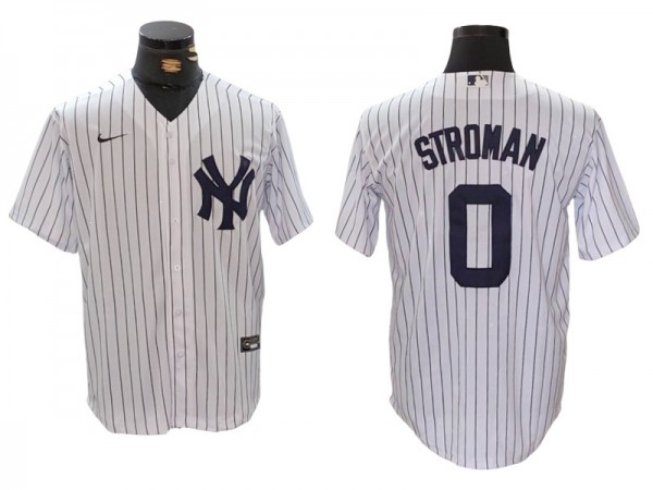 New York Yankees #0 Marcus Stroman Home Player Name Jersey - White