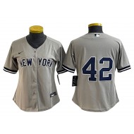 New York Yankees #42 Mariano Rivera Gray Road Limit Jersey