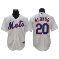 New York Mets #20 Pete Alonso White Home Cool Base Jersey