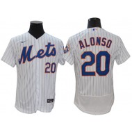 New York Mets #20 Pete Alonso White Home Flex Base Jersey