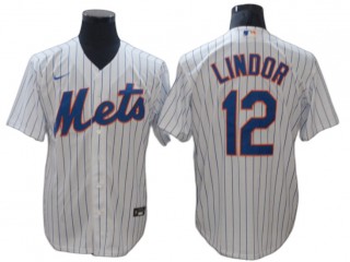 New York Mets #12 Francisco Lindor White Home Jersey